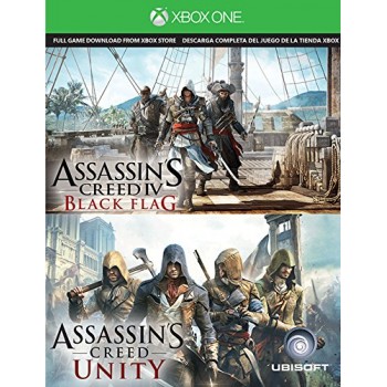 Assassin's Creed IV Black Flag & Assassin's Creed Unity Digital [Xbox One] Download Card 2 Game Bundle