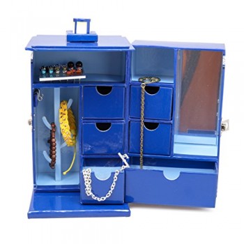 Doctor Who Tardis Jewelry Box - Includes 7 Drawers, Mirror, and Ring Hanger