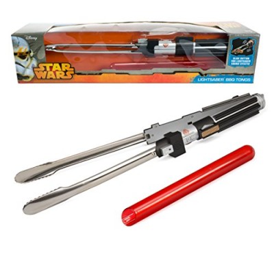 Star Wars Lightsaber BBQ Tongs with Sounds - Barbecue Like a Jedi (22" Long)