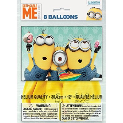 12" Latex Despicable Me Balloons, 8ct