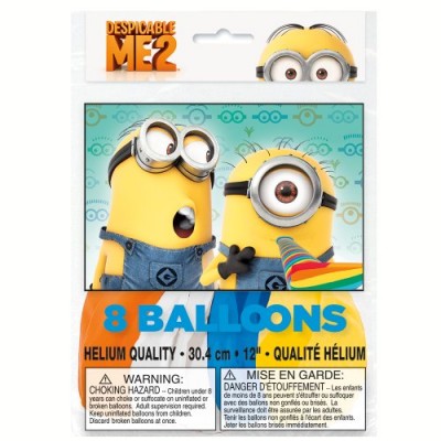 12" Latex Despicable Me Balloons, 8ct