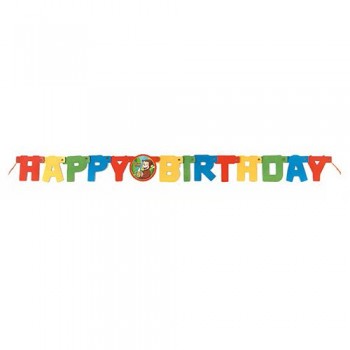 4ft Curious George Happy Birthday Banner