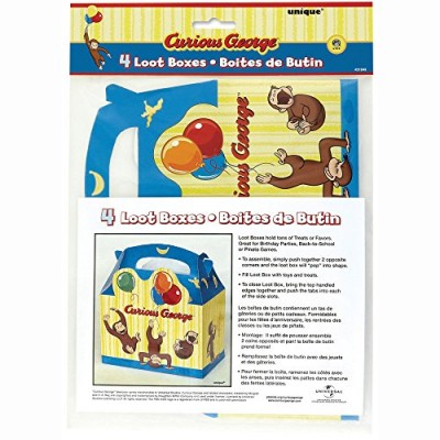 Curious George Favor Boxes, 4ct