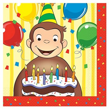 Curious George Luncheon Napkins, 16ct