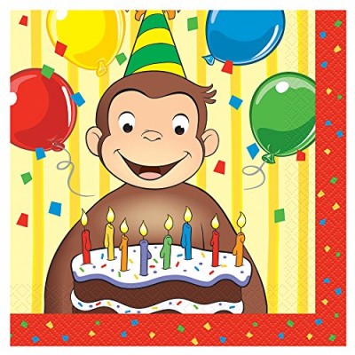 Curious George Luncheon Napkins, 16ct