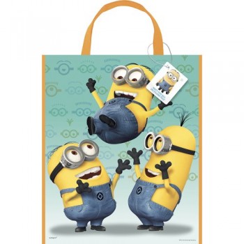 Large Plastic Despicable Me Favor Bag, 13" x 11"
