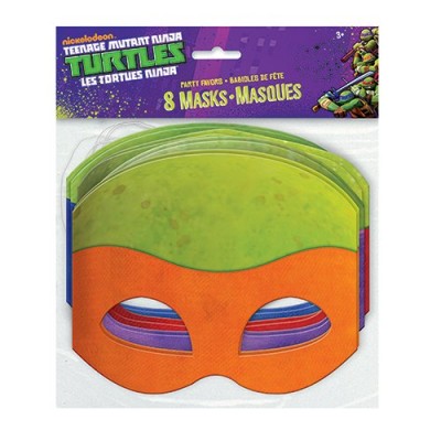 Paper Teenage Mutant Ninja Turtles Masks, Assorted 8ct
