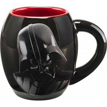 Vandor 99561 Star Wars Darth Vader 18 oz  Oval Ceramic Mug, Black