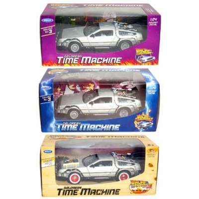 Collect All 3! Back to The Future 1-2-3, DeLorean Time Machine.