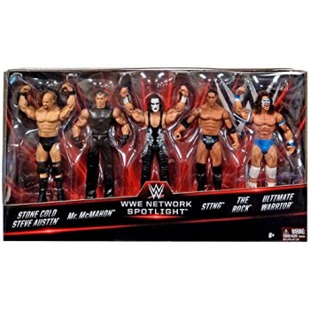 WWE Basic Series, WWE Network Spotlight Exclusive 5-Pack [Stone Cold, Mr. McMahon, Sting, The Rock, and Ultimate Warrior]