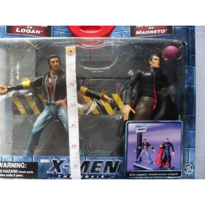 X-MEN THE MOVIE WOLVERINE LOGAN VS. MAGNETO ACTION FIGURE 2 PACK