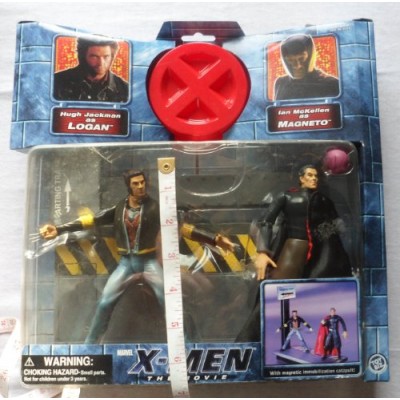 X-MEN THE MOVIE WOLVERINE LOGAN VS. MAGNETO ACTION FIGURE 2 PACK