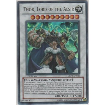 Yu-Gi-Oh! - Thor, Lord of the Aesir (STOR-EN038) - Storm of Ragnarok - Unlimited Edition - Ultra Rare