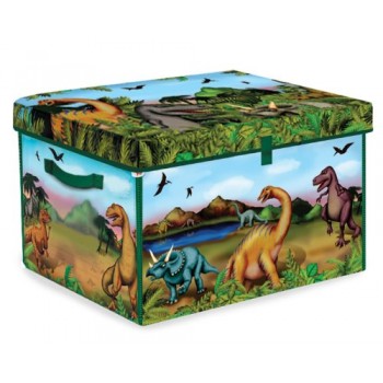 Neat-Oh! ZipBin 160 Dinosaur Collector Toy Box & Playset w/ 2 Dinosaurs