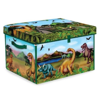 Neat-Oh! ZipBin 160 Dinosaur Collector Toy Box & Playset w/ 2 Dinosaurs